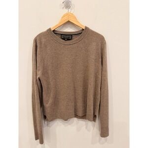 Mario Serrani Cashmere Sweater Women's XL Brown Crewneck Lightweight